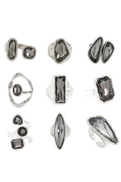 Geometric Square Metal-style Ring
