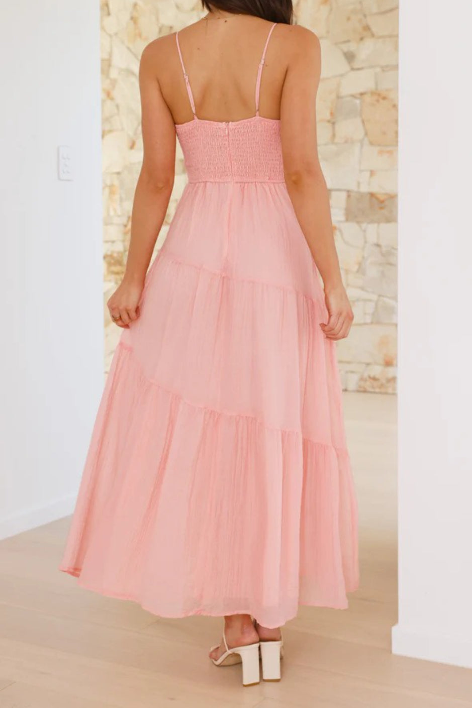 Patchwork Tie Back Flowy Boho Dress