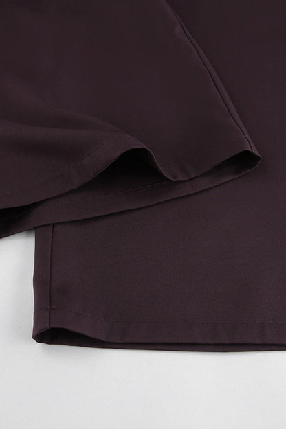 Plunging Neckline Two Piece Blazer Pants Set
