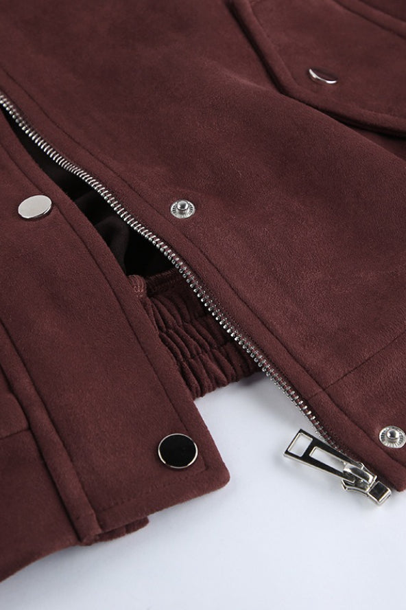 Vintage Relaxed Suede Coat