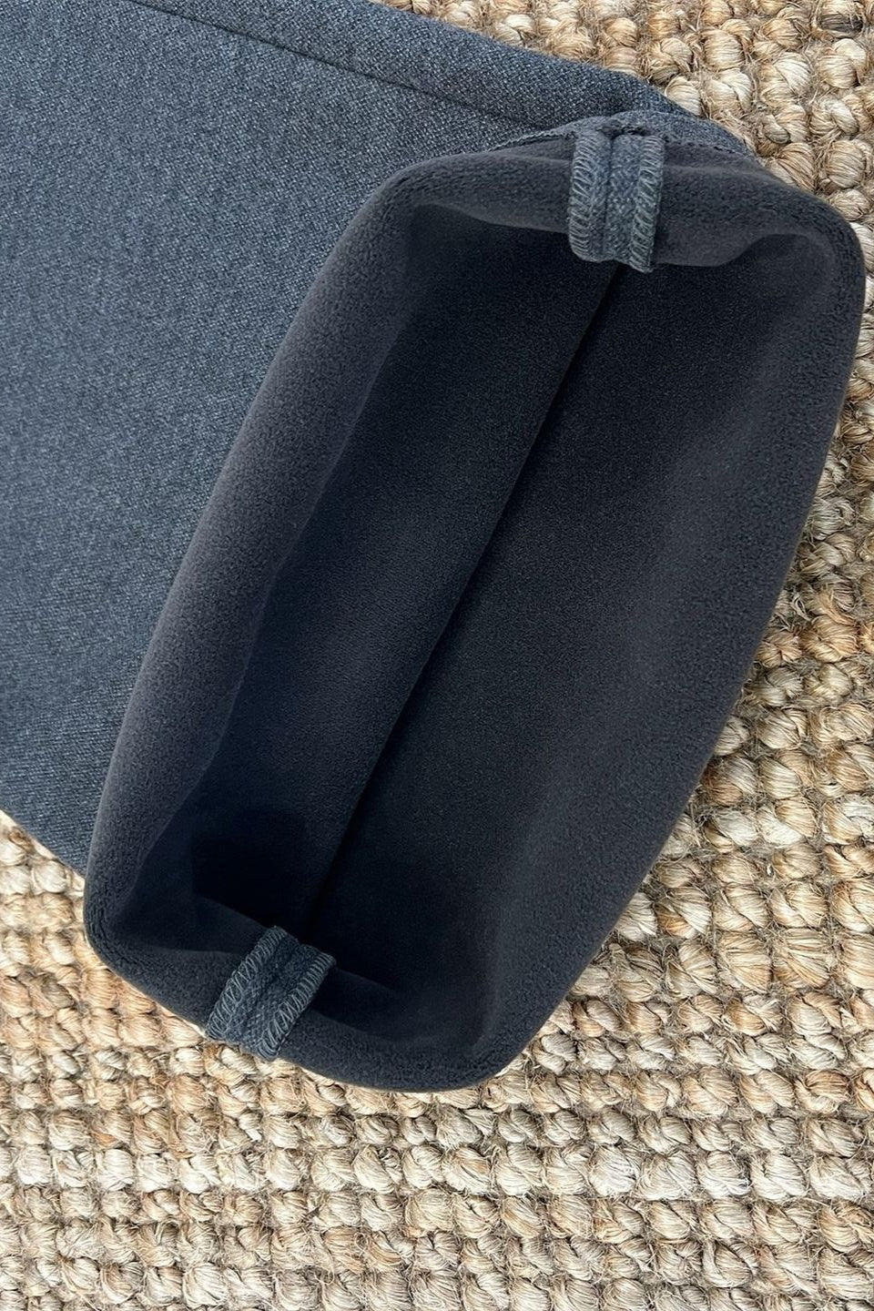 Layered Look Fleece Lined Ruffle Casual Pants