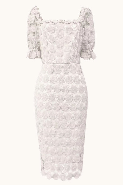 Off Shoulder Lace Bodycon Boho Dress