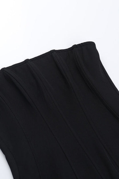 Sexy Solid Corset Tube Top