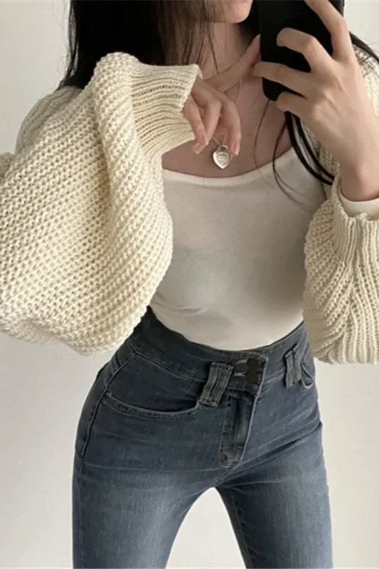 Elegant Knit Batwing Cardigan