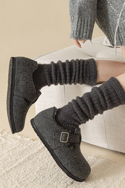 Foot Stirrup Cozy Ribbed Leg Warmers