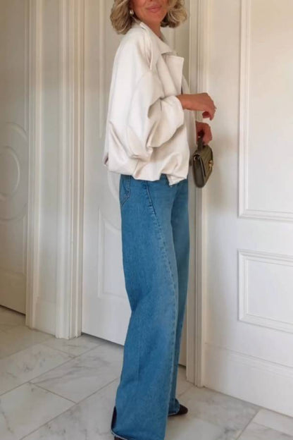 Jacket casual oversized long sleeve fashionable street style jacket