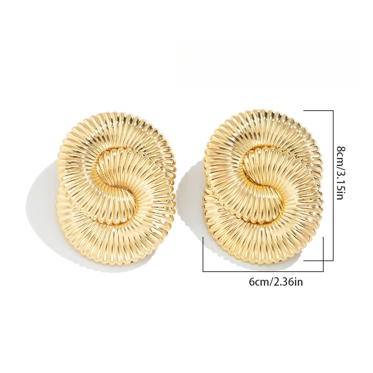 Liquid Irregular Ruched Flower Earrings
