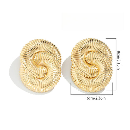 Liquid Irregular Ruched Flower Earrings