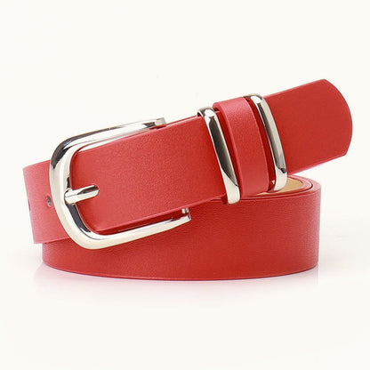 Minimal Textured Double Ring Buckle Waist Belt