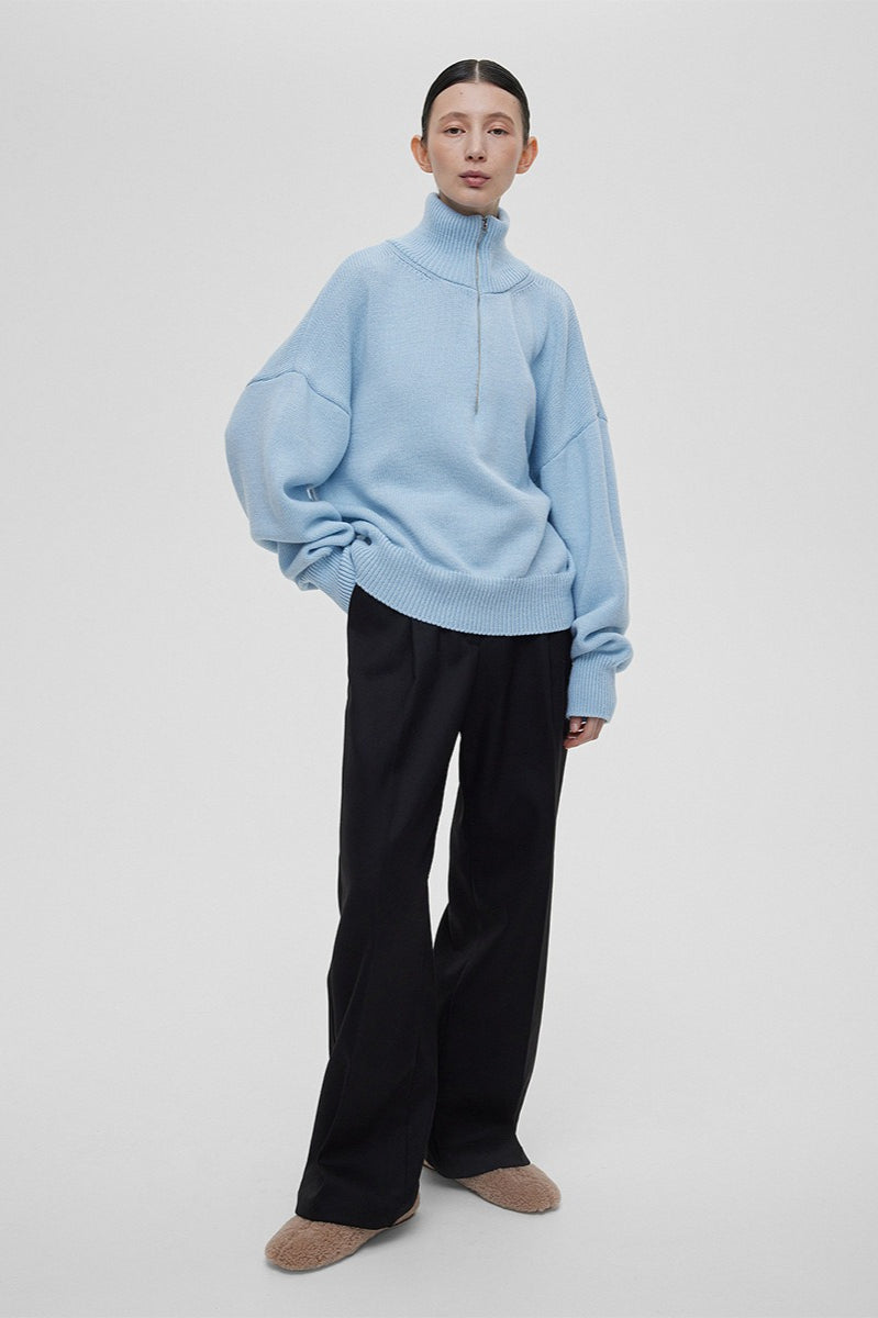 Cozy Half Zip Knit Sweater