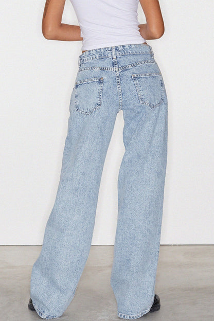 Low Rise Classic Relaxed Straight Leg Jeans