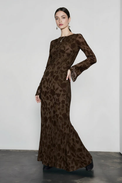2024 Elegant O-neck High Waist Evening Party Streetwear Maxi Dress