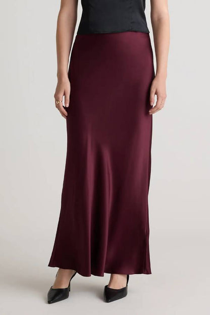 Flowing fishtail maxi skirt