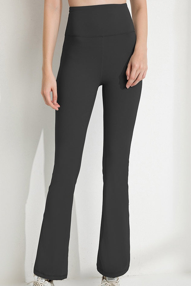 High-Waisted Slim-Fit Quick-Dry Flared Leggings