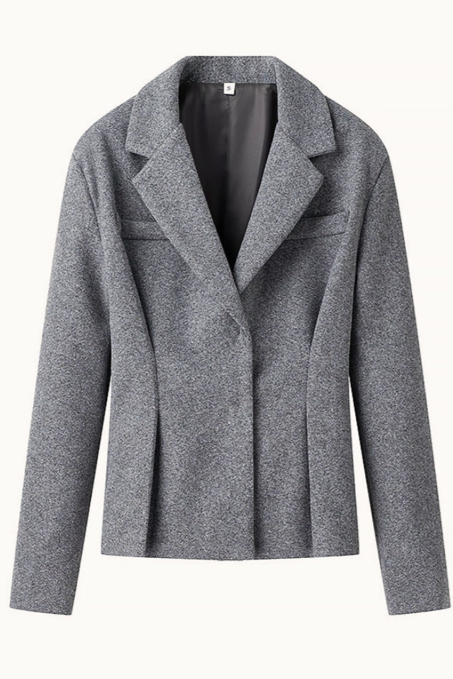 Fitted Cropped Blazer Long A Line Skirt Set