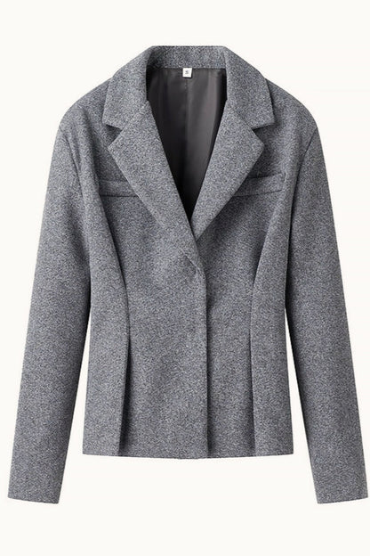 Fitted Cropped Blazer Long A Line Skirt Set