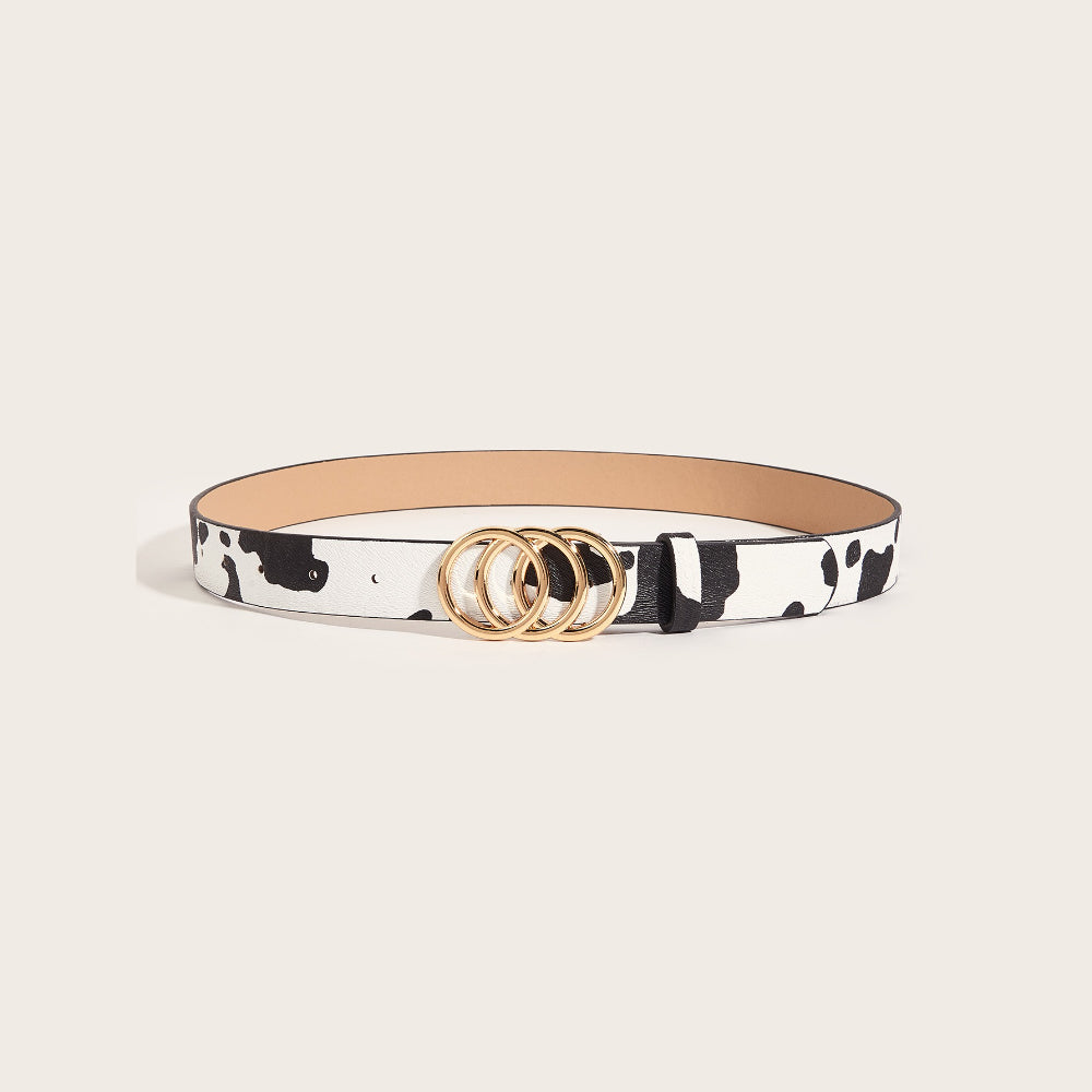 Retro Animal Print Statement Waist Belt