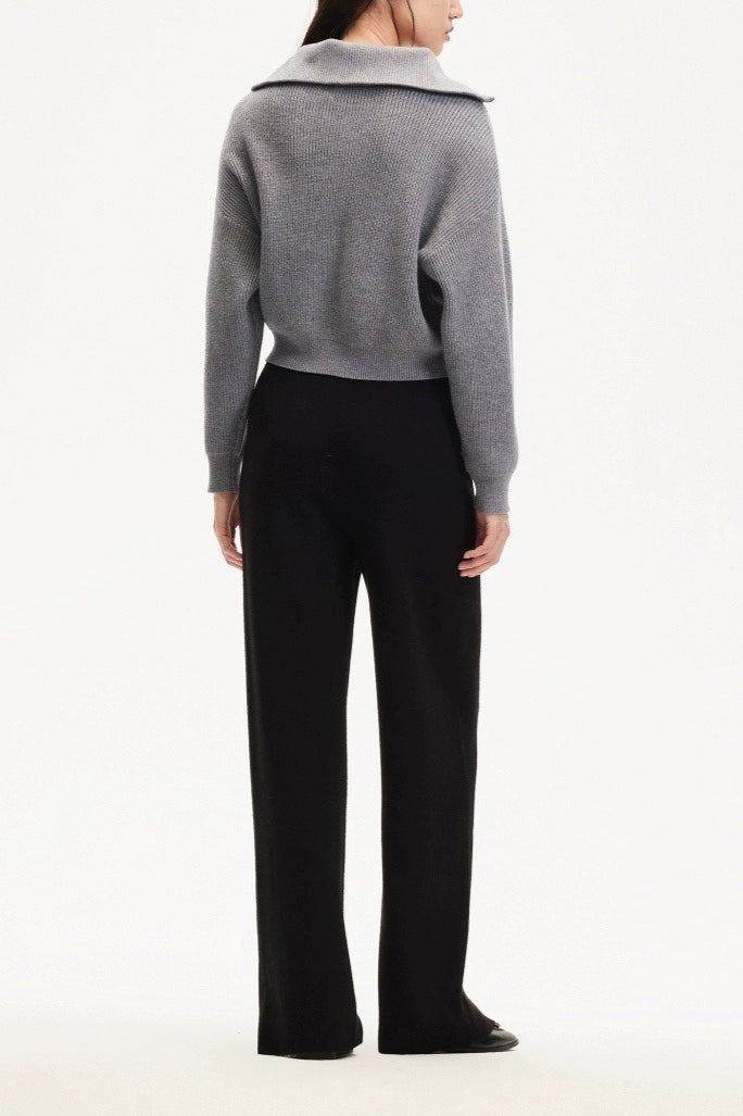 Short Cable Knit Pullover Sweater