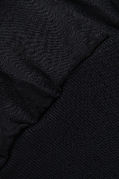Grommet Asymmetric Off Shoulder Cropped Tee