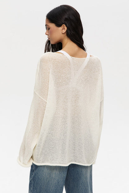 Lightweight Hollow Knit Sweater