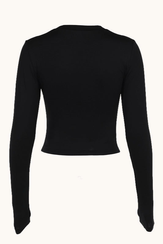 Rhinestone Butterfly Long Sleeve Tee