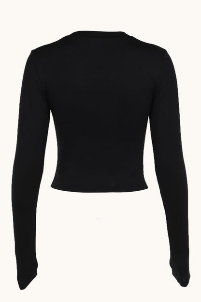 Rhinestone Butterfly Long Sleeve Tee