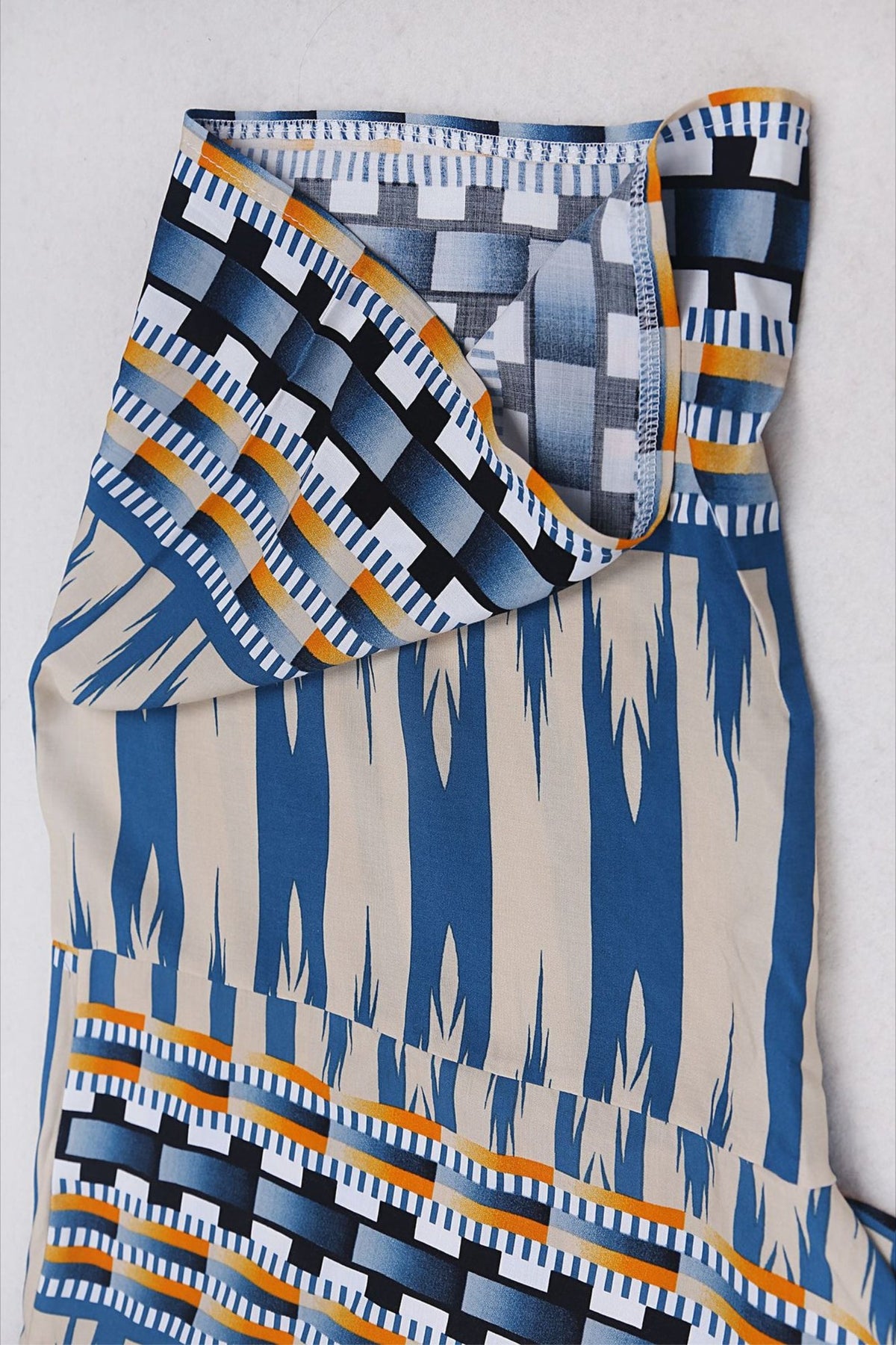 Geometric Print Loose Fit Beachwear Cover Up
