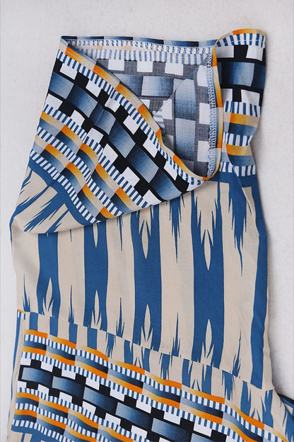 Geometric Print Loose Fit Beachwear Cover Up