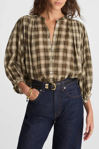 Balloon-Sleeve Top