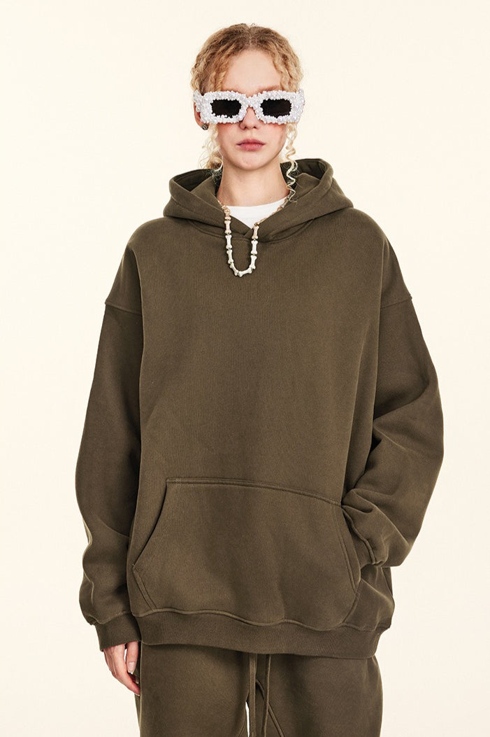Oversized Heavyweight Fleece Pullover Hoodie