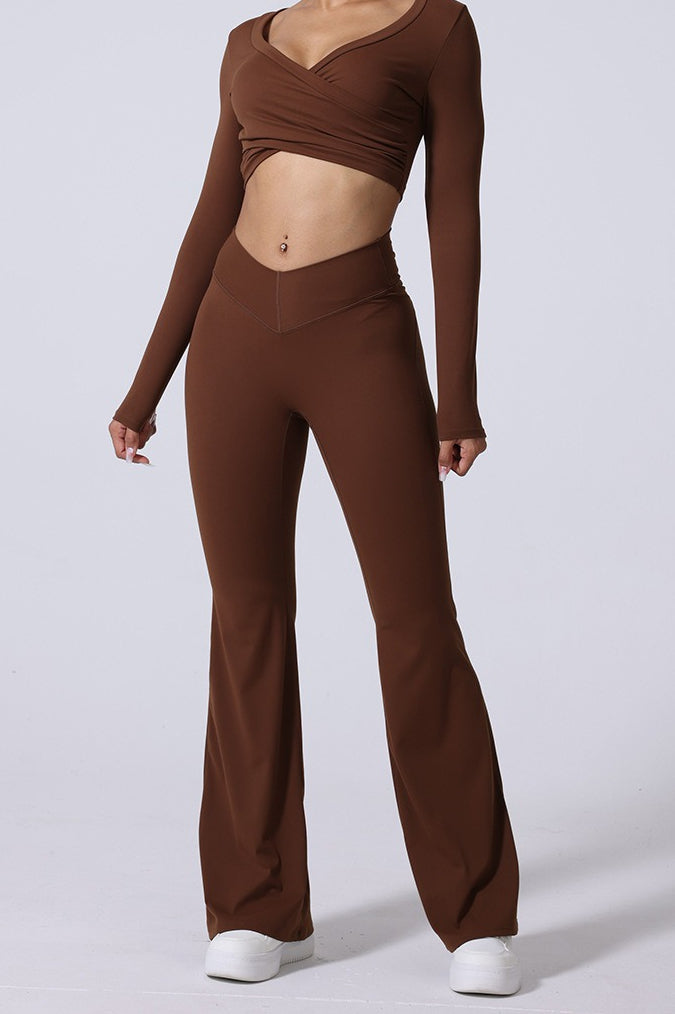 V-Waist Brushed Booty Lifting Workout Leggings
