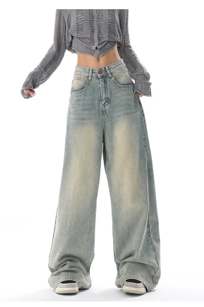 Vintage Wide Leg High Waist Jeans