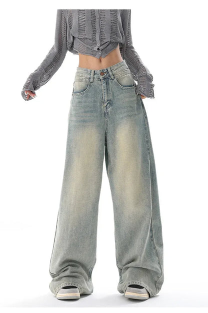 Vintage Wide Leg High Waist Jeans