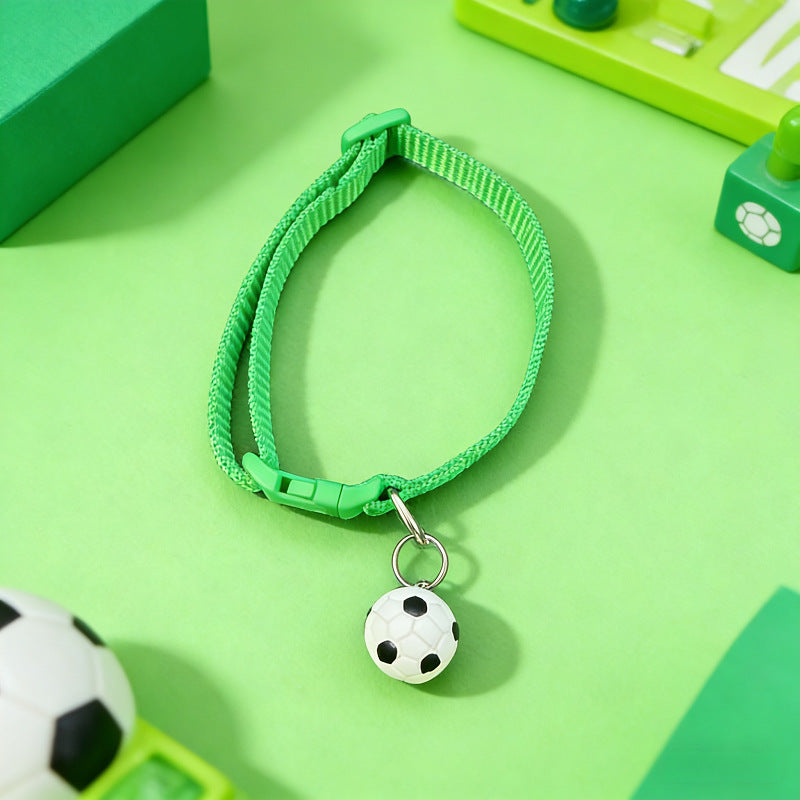 Football Bell Nylon Pet Collar for Cats & Small Dogs