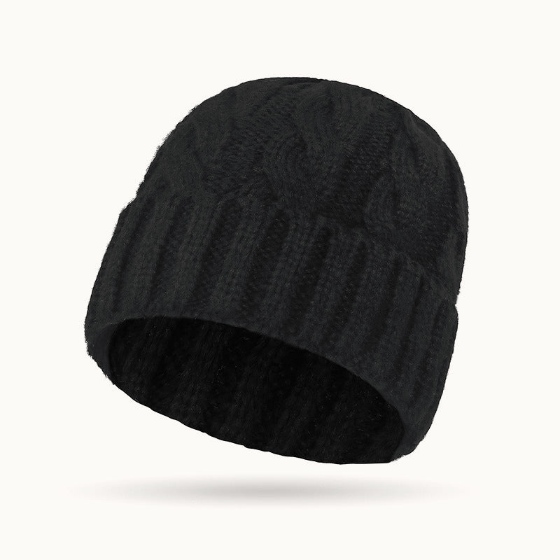 Solid Color Ribbed Ponytail Beanie Hat