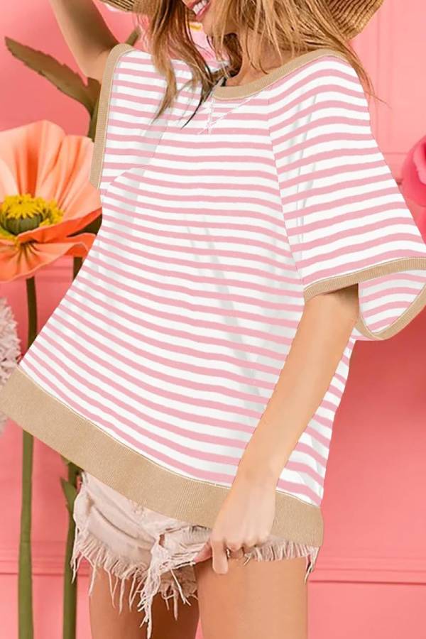 Women's Oversized Striped T Shirts