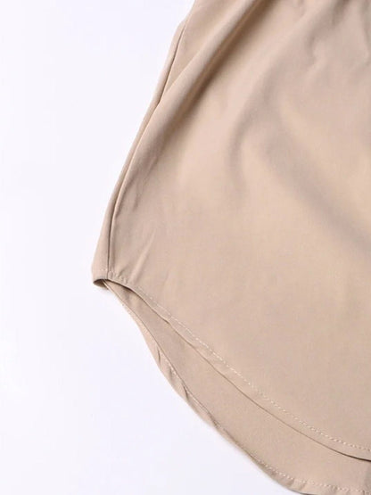 Puff Sleeve Pleated Waist Hidden Button Shirt Mini Dress