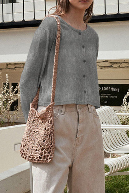 Essential Open Front Knit Top