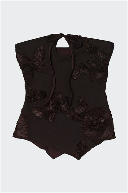 Floral Elegant Slim Fit Strapless Tube Top