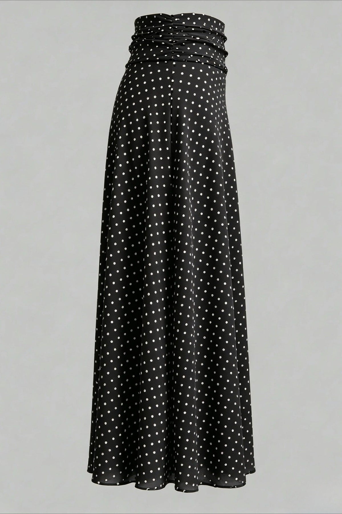 Polka Dot Sheer A-line Midi Skirt