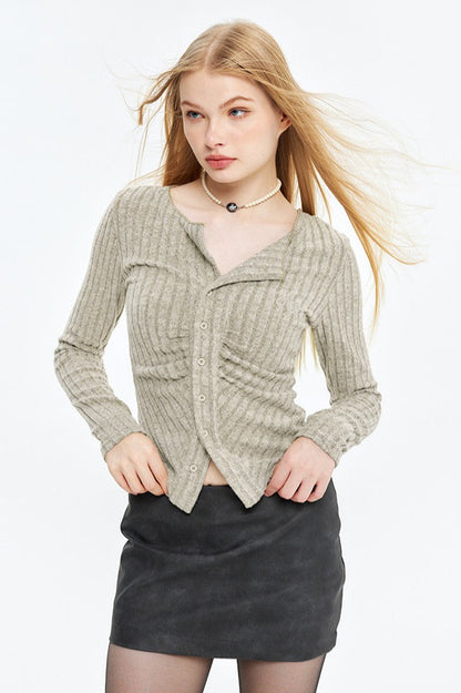 Single Breasted Knit Cardigan