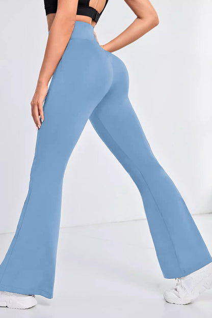 High-Waisted Stretch Flared Yoga Leggings