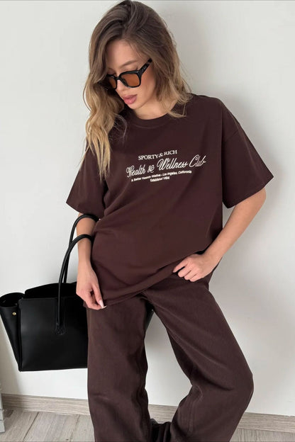 Cotton Loose Fit Casual Short Sleeve Tee