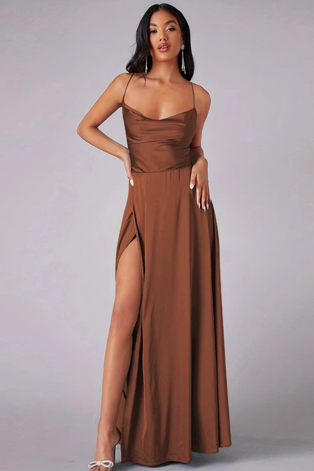 Backless Slit Bodycon Formal Dress