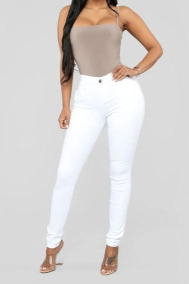 Slimming Stretch High Waist Skinny Jeans