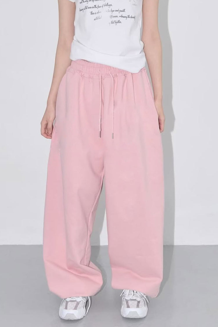 Relaxed Fit Solid Tone Lounge Knit Pants