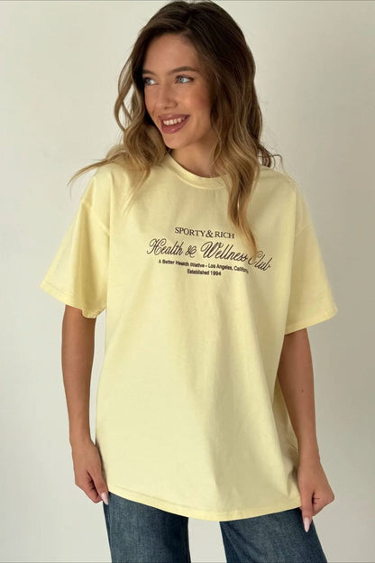 Cotton Loose Fit Casual Short Sleeve Tee