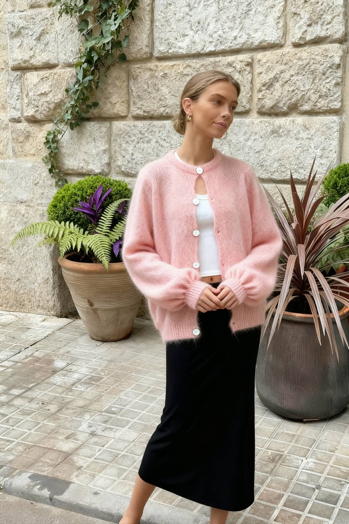 Lightweight Long Sleeve Solid Knit Cardigan