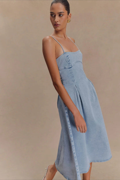 Strapless Denim Dress