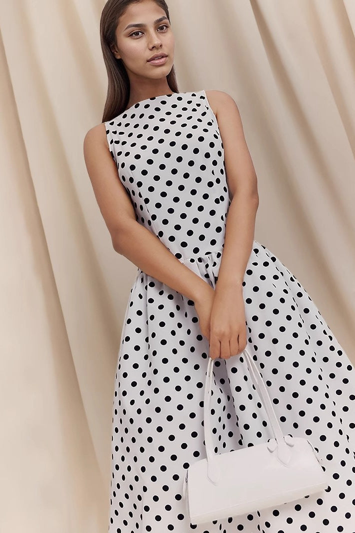 Vintage Polka Dot Work Dress